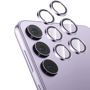 2x tvrzené sklo ERBORD pro kameru na Samsung Galaxy S24+ Plus, fialové