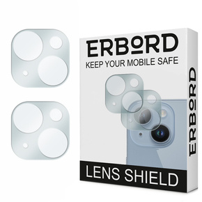 2x tvrzené sklo ERBORD pro kameru na iPhone 13 / 13 Mini, průhledný