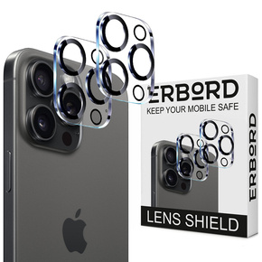 2x tvrzené sklo ERBORD pro kameru na iPhone 15 Pro / 15 Pro Max