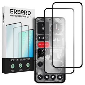 2x tvrzené sklo pro Nothing Phone 2, ERBORD 3D pro celý displej