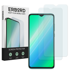 2x tvrzené sklo pro Xiaomi Redmi Note 8 Pro, ERBORD 9H Hard Glass na displeji