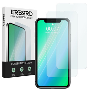 2x tvrzené sklo pro iPhone 11 Pro, ERBORD 9H Hard Glass na displeji