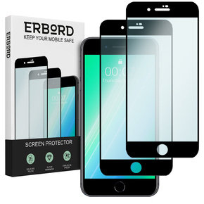 2x tvrzené sklo pro iPhone 7 Plus/8 Plus, ERBORD 3D pro celý displej