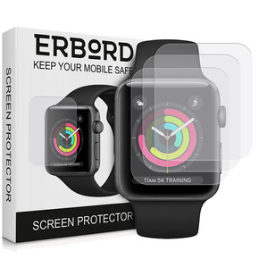 3x ERBORD Hydrogelová fólie pro Apple Watch 1/2/3 38mm