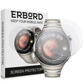 3x ERBORD Hydrogelová fólie pro Huawei Watch 4 Pro