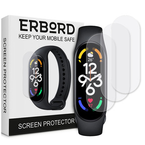 3x ERBORD Hydrogelová fólie pro Xiaomi Mi Band 5