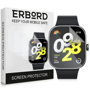 3x ERBORD Hydrogelová fólie pro Xiaomi Redmi Watch 4