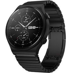 Bransoleta stalowa do Huawei Watch GT 2 Pro, Czarna