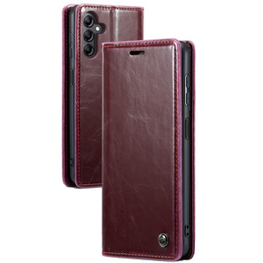 CASEME flipové pouzdro pro Samsung Galaxy A14 5G, Waxy Textured, červené