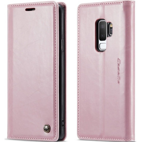 CASEME flipové pouzdro pro Samsung Galaxy S9+ Plus, Waxy Textured, růžové