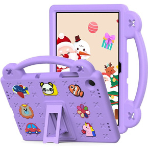Dětské pouzdro pro Samsung Galaxy Tab A9+, Cute Patterns, se stojánkem, fialové