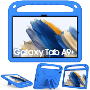 Dětské pouzdro pro Samsung Galaxy Tab A9+, dětské pouzdro s rukojetí, modré