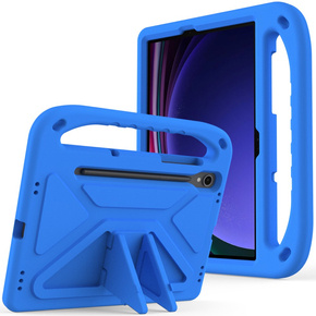 Dětské pouzdro pro Samsung Galaxy Tab S9 FE, dětské pouzdro s rukojetí, modré