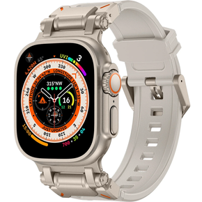 ERBORD ProTech řemínek pro Apple Watch 1/2/3/4/5/6/7/8/9/SE/Ultra/Ultra 2 42/44/45/49MM, bílý