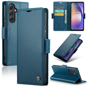 Flipové pouzdro CASEME pro Samsung Galaxy A54 5G, Litchi Wallet, modré