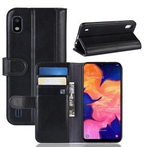 Flipové pouzdro Split Leather Wallet pro Samsung Galaxy A10, Split Leather Wallet, černé