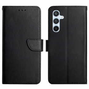 Flipové pouzdro Split Leather Wallet pro Samsung Galaxy A35 5G, Split Leather Wallet, černé