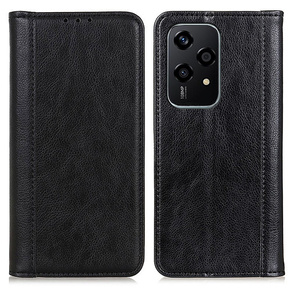 Flipové pouzdro pro Honor 200 Lite, Split Leather, černé