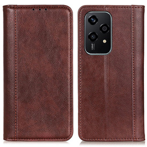 Flipové pouzdro pro Honor 200 Lite, Split Leather, hnědé