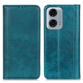 Flipové pouzdro pro Motorola Moto G04 / G24 / G24 Power, Split Leather, zelené