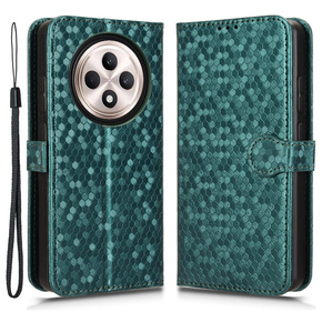 Flipové pouzdro pro Oppo Reno 12FS / 12F, Wallet Rhombus, zelené