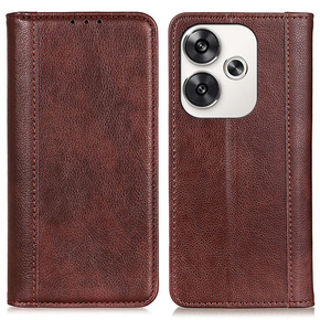 Flipové pouzdro pro Xiaomi Poco F6, Split Leather, hnědé