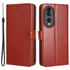 Klopové pouzdro pro Honor 70 5G, Crazy Horse Wallet, hnědé