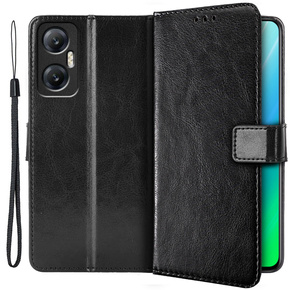 Klopové pouzdro pro Infinix Hot 20 5G, Crazy Horse Wallet, černé