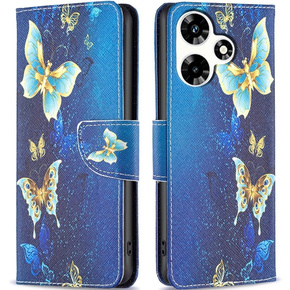 Klopové pouzdro pro Infinix Hot 30, Wallet, butterfly, modré