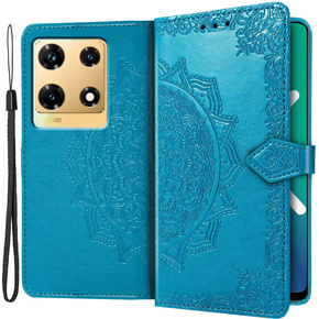 Klopové pouzdro pro Infinix Note 30 Pro 4G, Wallet mandala, modré