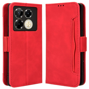 Klopové pouzdro pro Infinix Note 40 Pro, Card Slot, červené