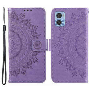 Klopové pouzdro pro Motorola Moto E22 / E22i, Mandala, fialové