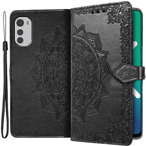 Klopové pouzdro pro Motorola Moto E32 4G, Mandala, černé