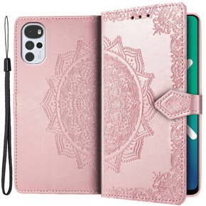 Klopové pouzdro pro Motorola Moto G22, Mandala, růžové rose gold