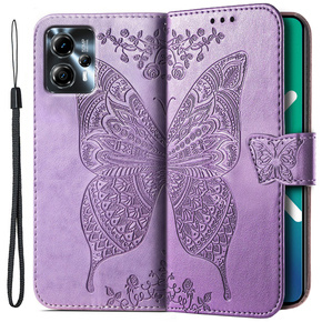 Klopové pouzdro pro Motorola Moto G23 4G / G13 4G, Butterfly, světle fialové