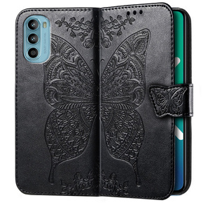 Klopové pouzdro pro Motorola Moto G52 / G82 5G, Butterfly, černé