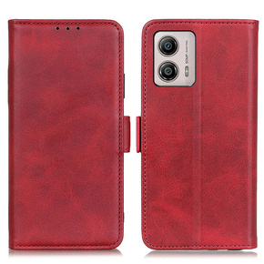 Klopové pouzdro pro Motorola Moto G53 5G / G13 / G23, Wallet, červené