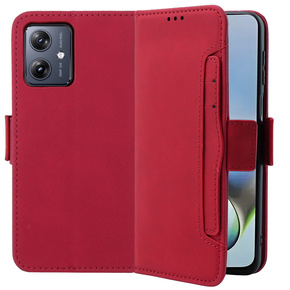 Klopové pouzdro pro Motorola Moto G54 5G, Card Slot, červené