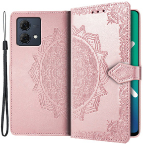 Klopové pouzdro pro Motorola Moto G84, Mandala, růžové rose gold