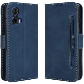 Klopové pouzdro pro Motorola Moto G85, Card Slot, námořnicky modré