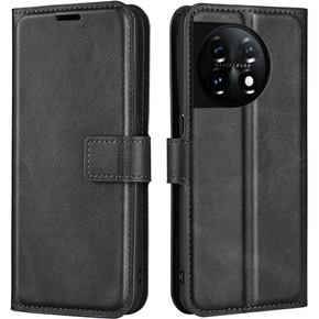 Klopové pouzdro pro OnePlus 11 5G, Wallet Case, černé