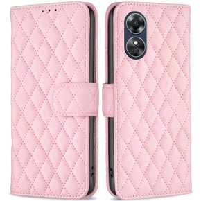 Klopové pouzdro pro Oppo A17, Wallet, BINFEN COLOR, růžové