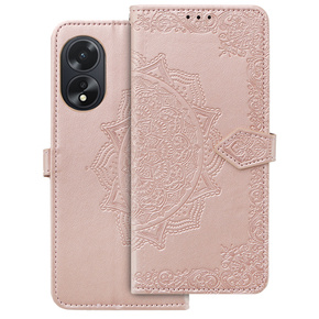 Klopové pouzdro pro Oppo A38 4G / Oppo A18 4G, Mandala, růžové rose gold