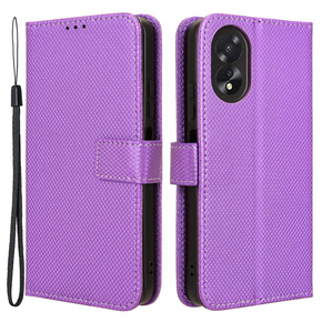 Klopové pouzdro pro Oppo A38 4G / Oppo A18 4G, Wallet Smart Magnet, fialové