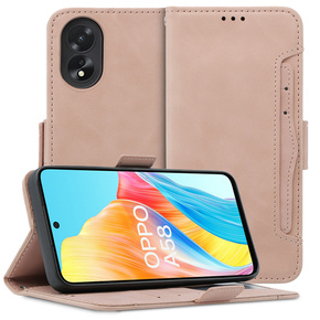 Klopové pouzdro pro Oppo A58 4G, Card Slot, růžové