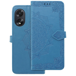 Klopové pouzdro pro Oppo A58 4G, Mandala, modré
