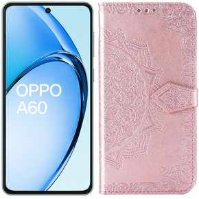 Klopové pouzdro pro Oppo A60, Mandala, růžové