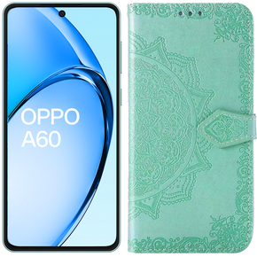 Klopové pouzdro pro Oppo A60, Mandala, zelené