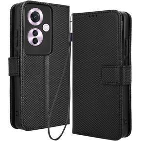 Klopové pouzdro pro Oppo Reno 11F 5G, Wallet Smart Magnet, černé