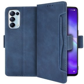 Klopové pouzdro pro Oppo Reno 5 5G, Card Slot, modré